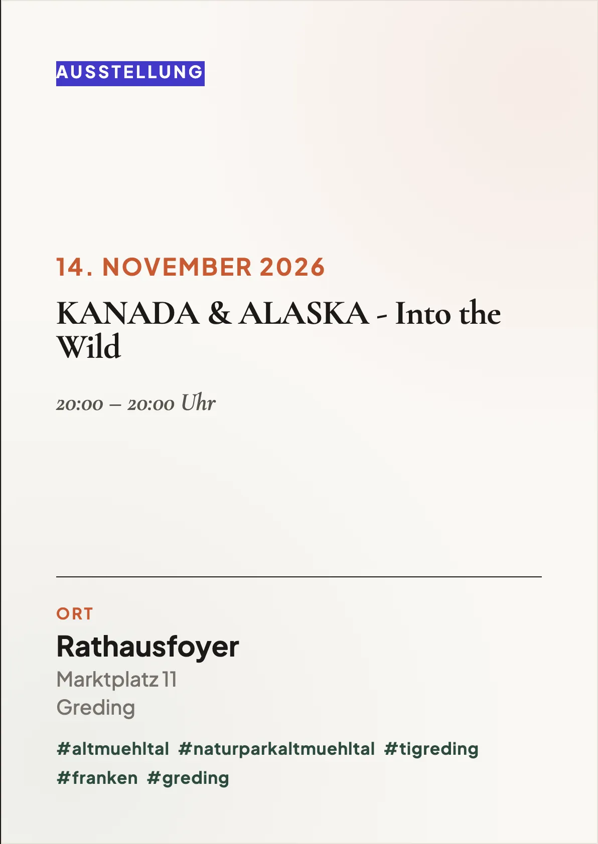 Veranstaltungsflyer