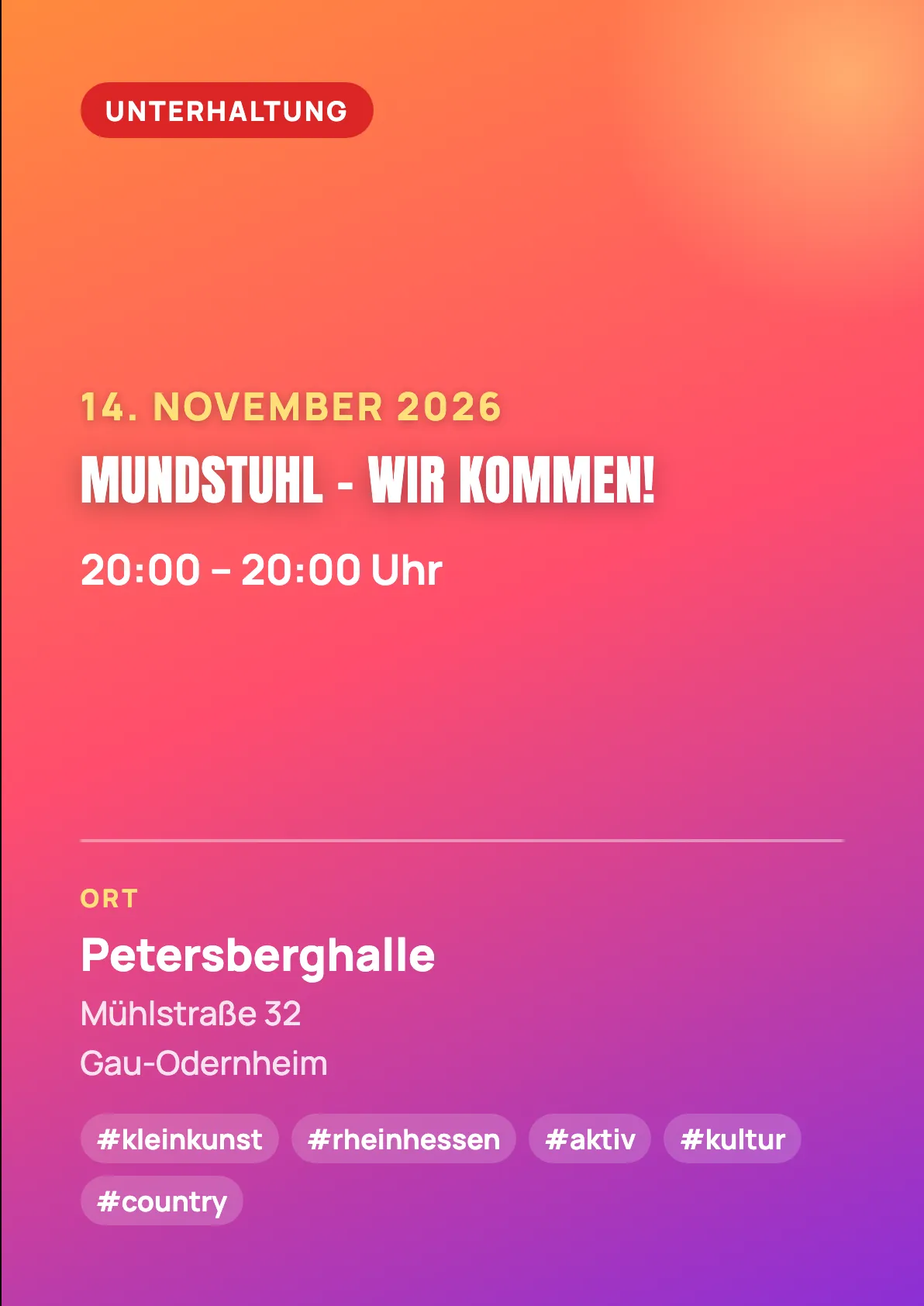 Veranstaltungsflyer