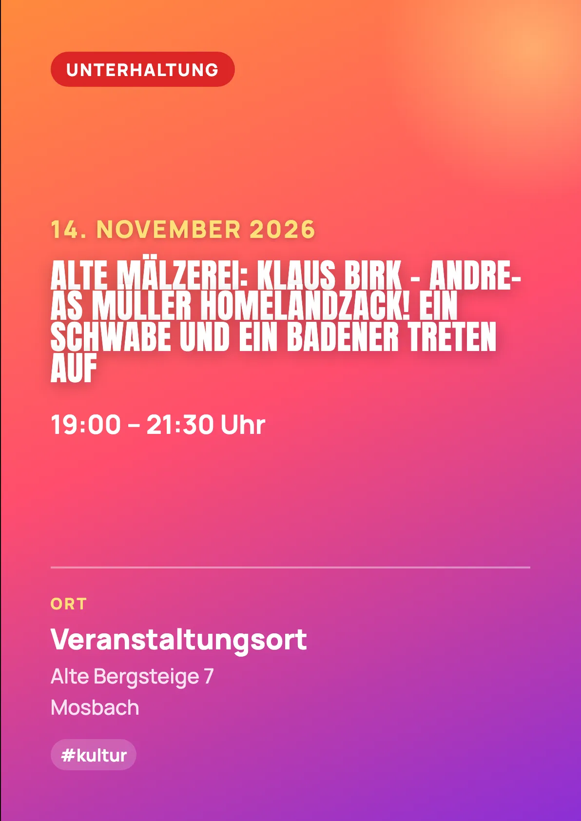 Veranstaltungsflyer