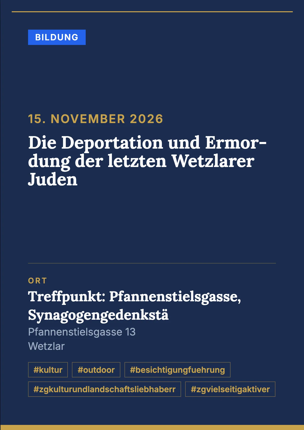 Veranstaltungsflyer