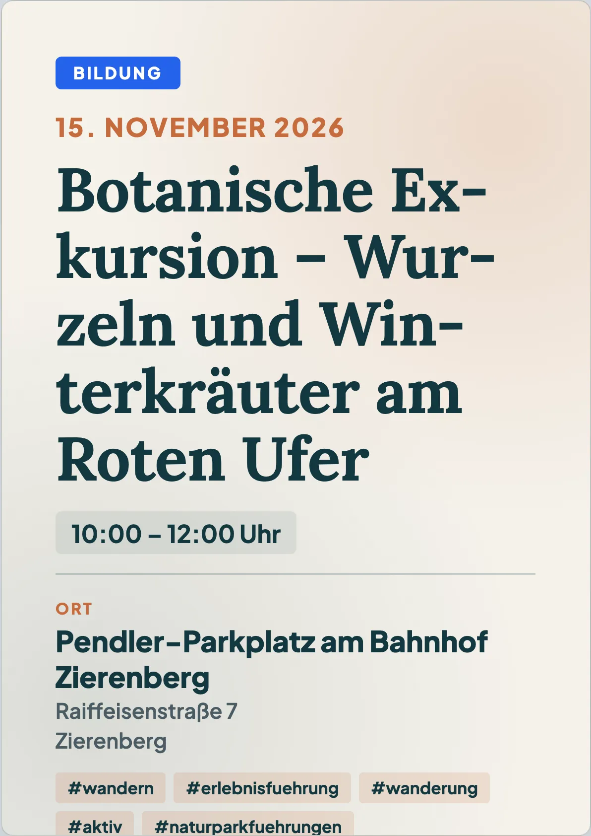 Veranstaltungsflyer