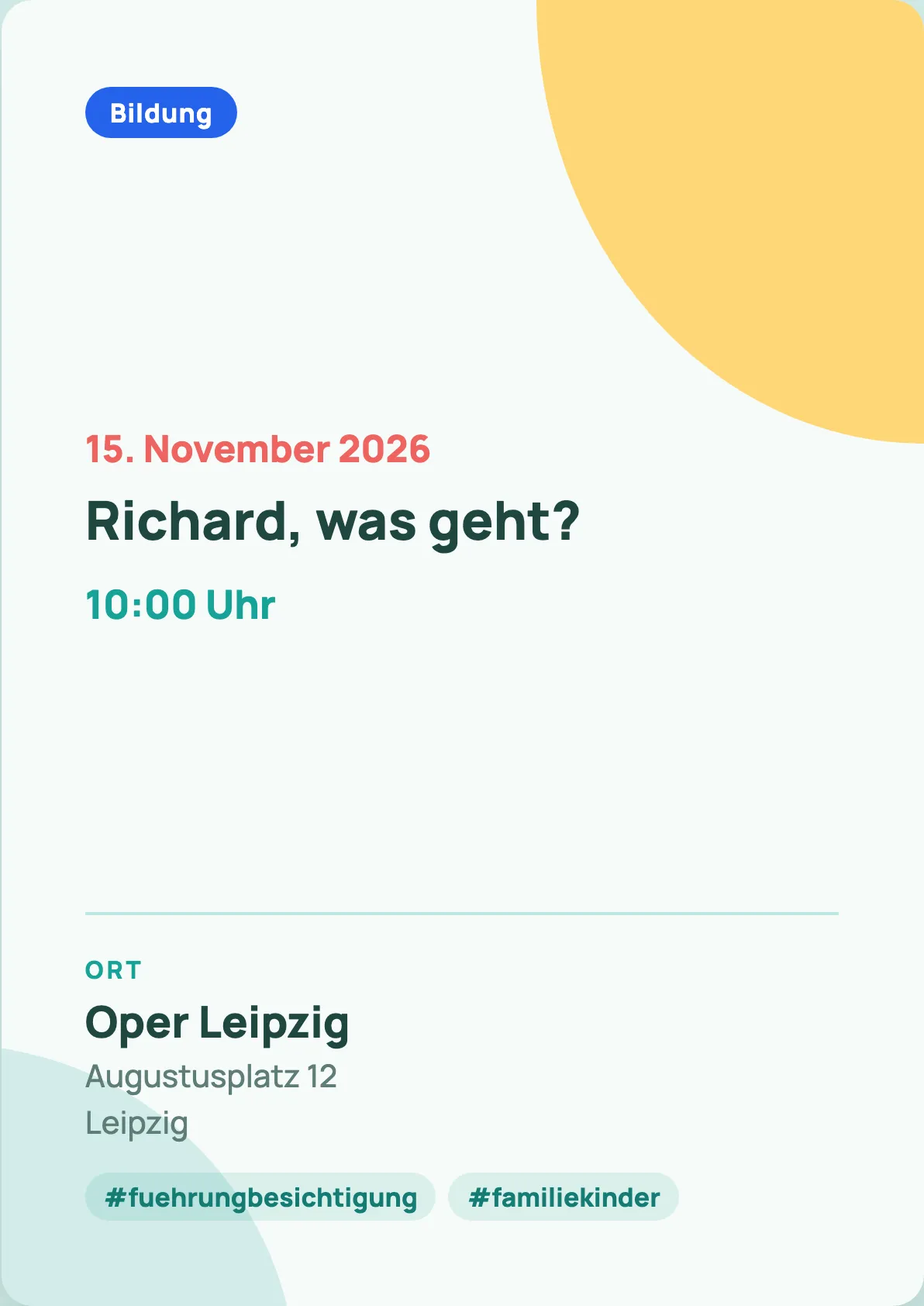 Veranstaltungsflyer