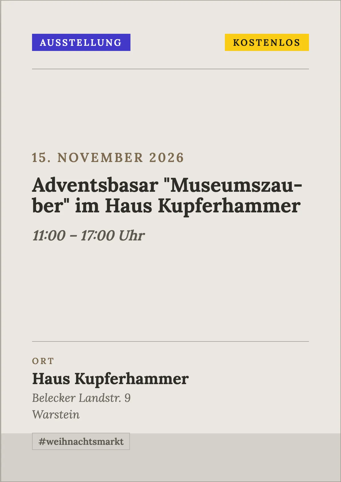 Veranstaltungsflyer