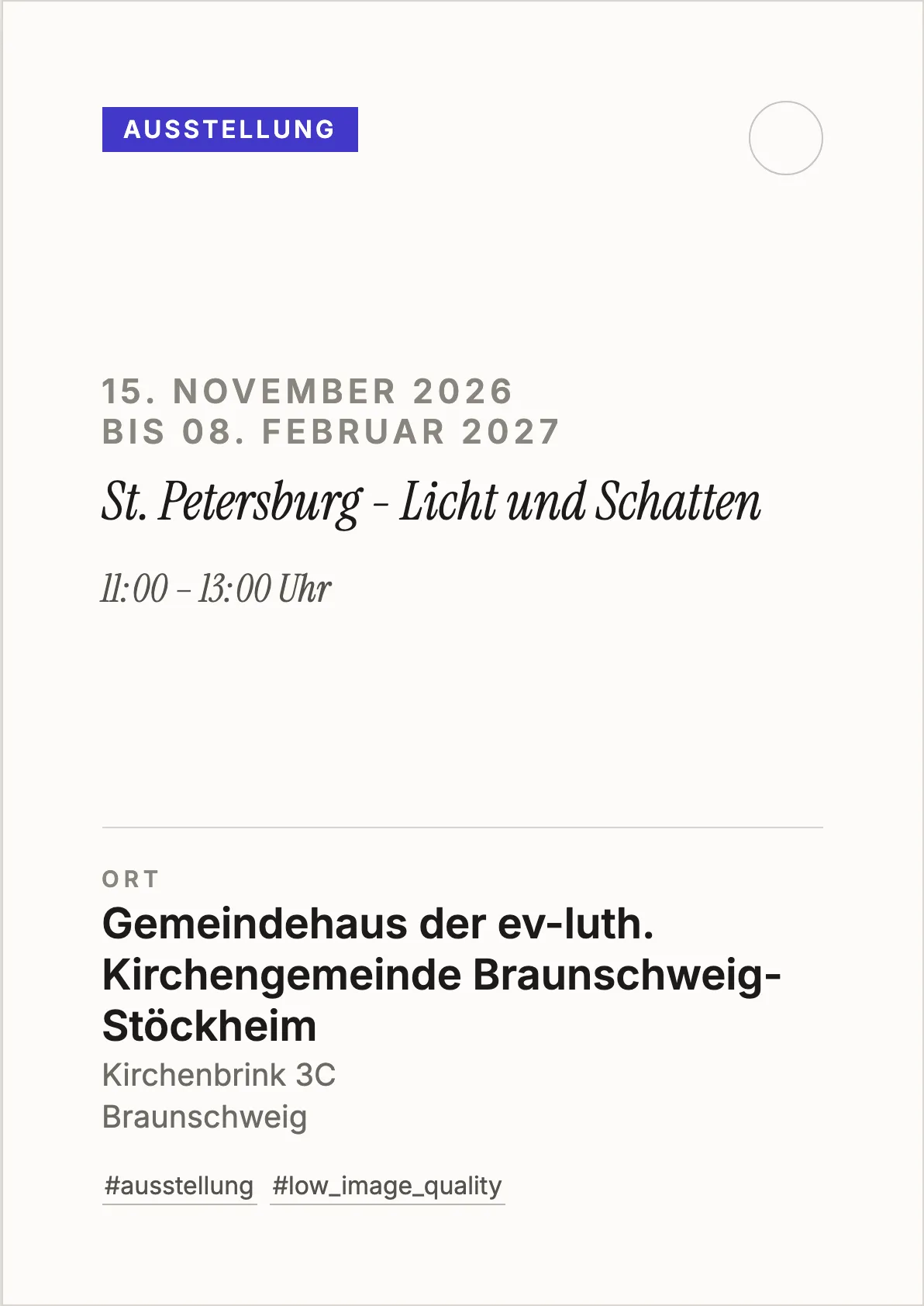 Veranstaltungsflyer