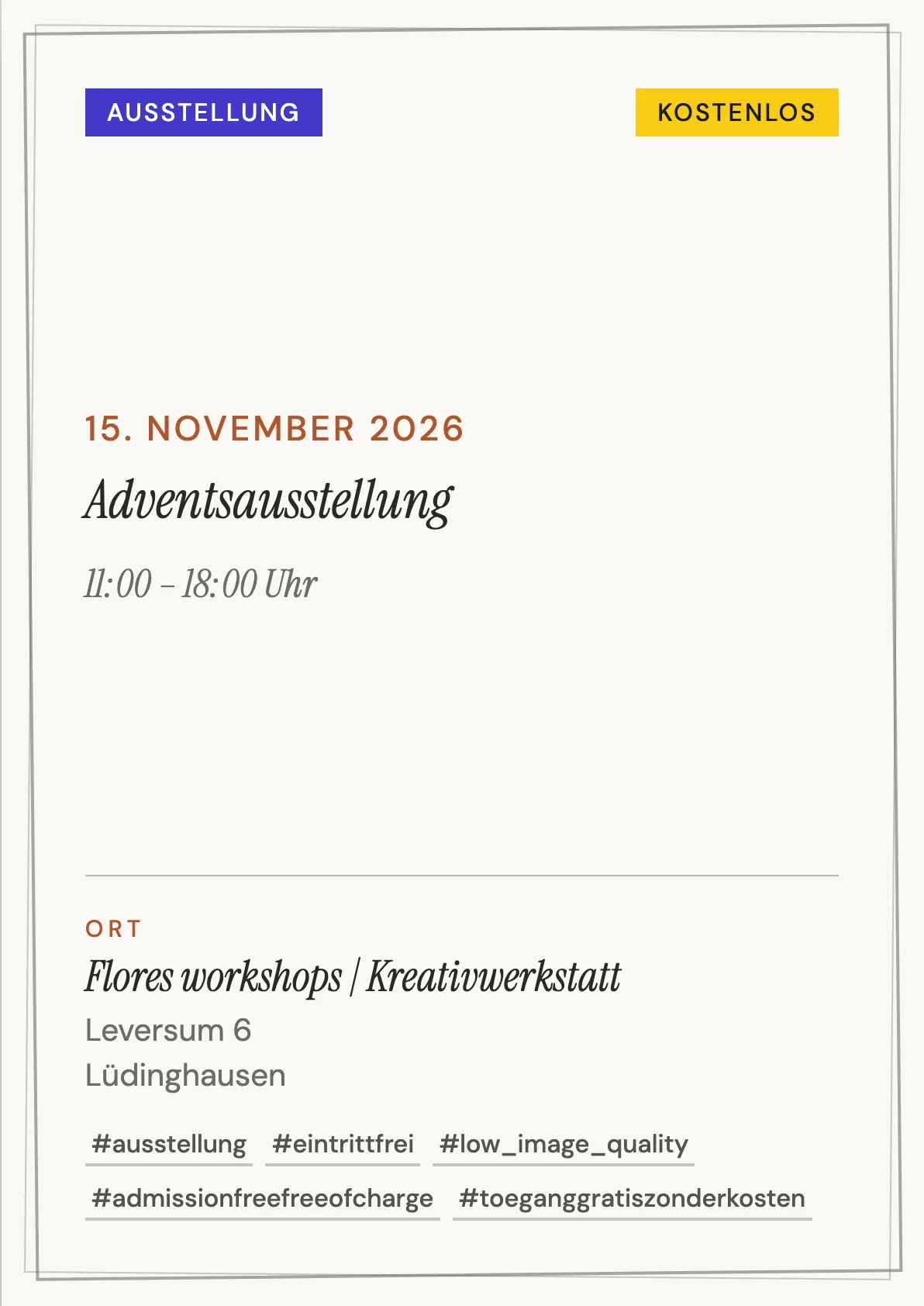 Veranstaltungsflyer