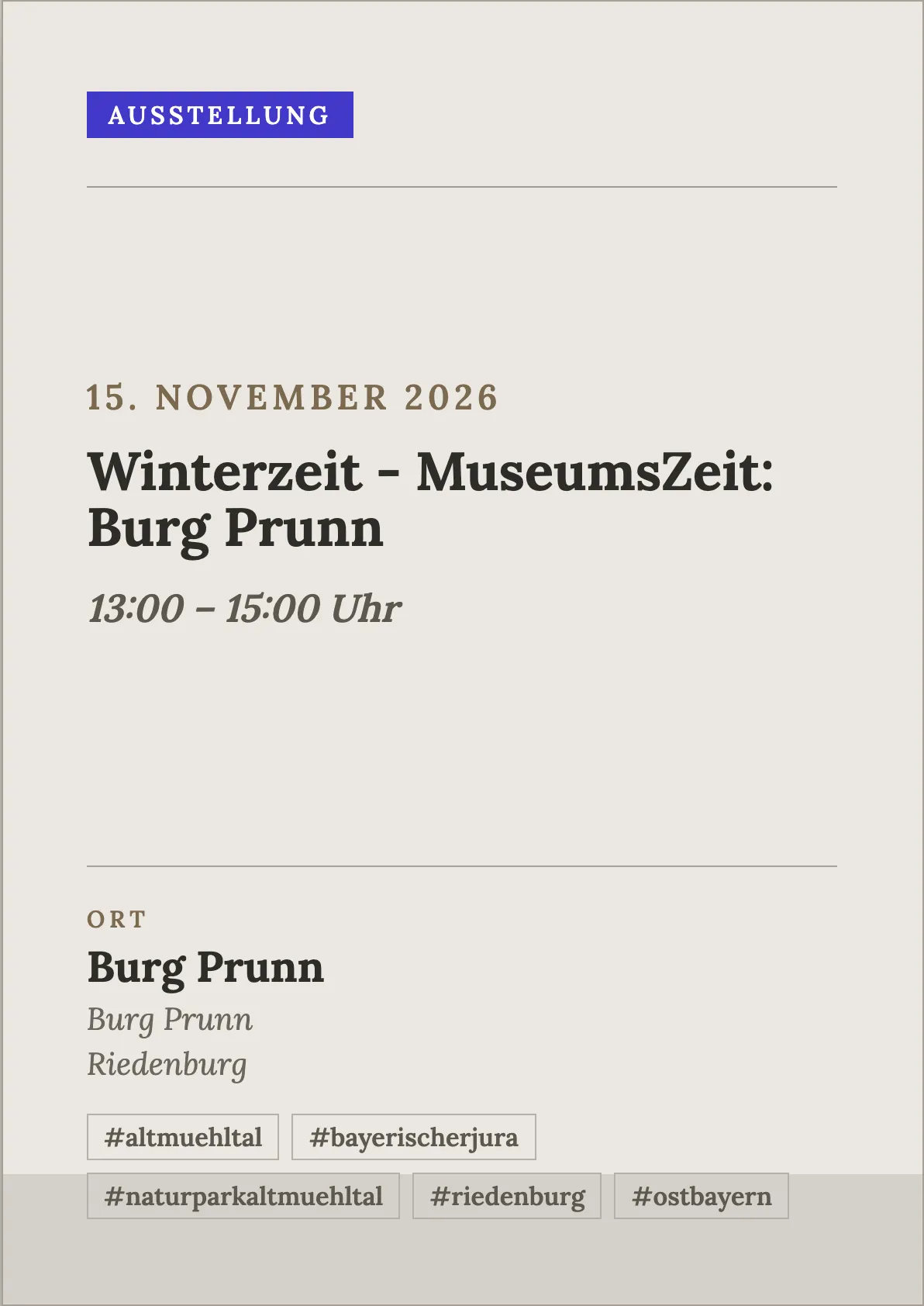 Veranstaltungsflyer