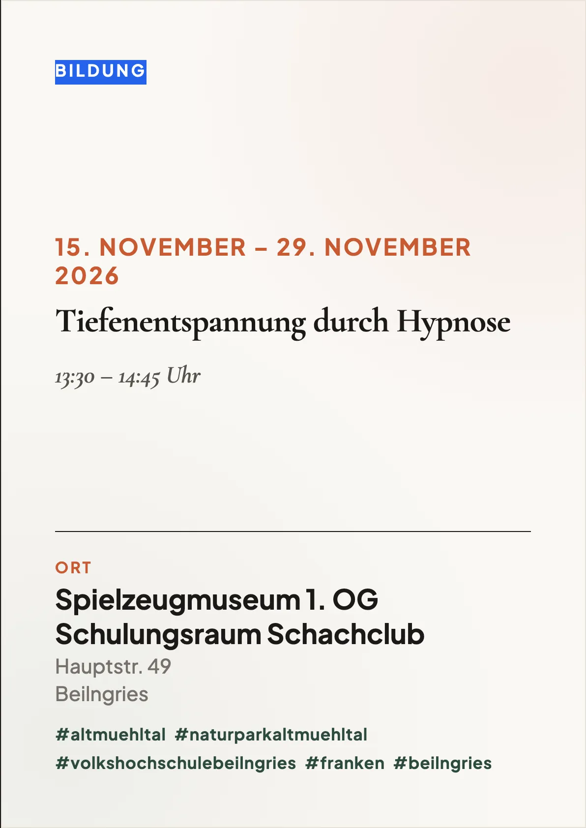 Veranstaltungsflyer
