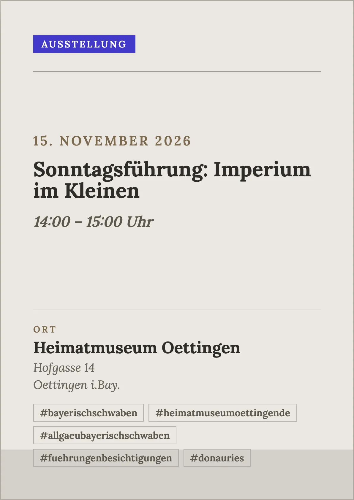 Veranstaltungsflyer