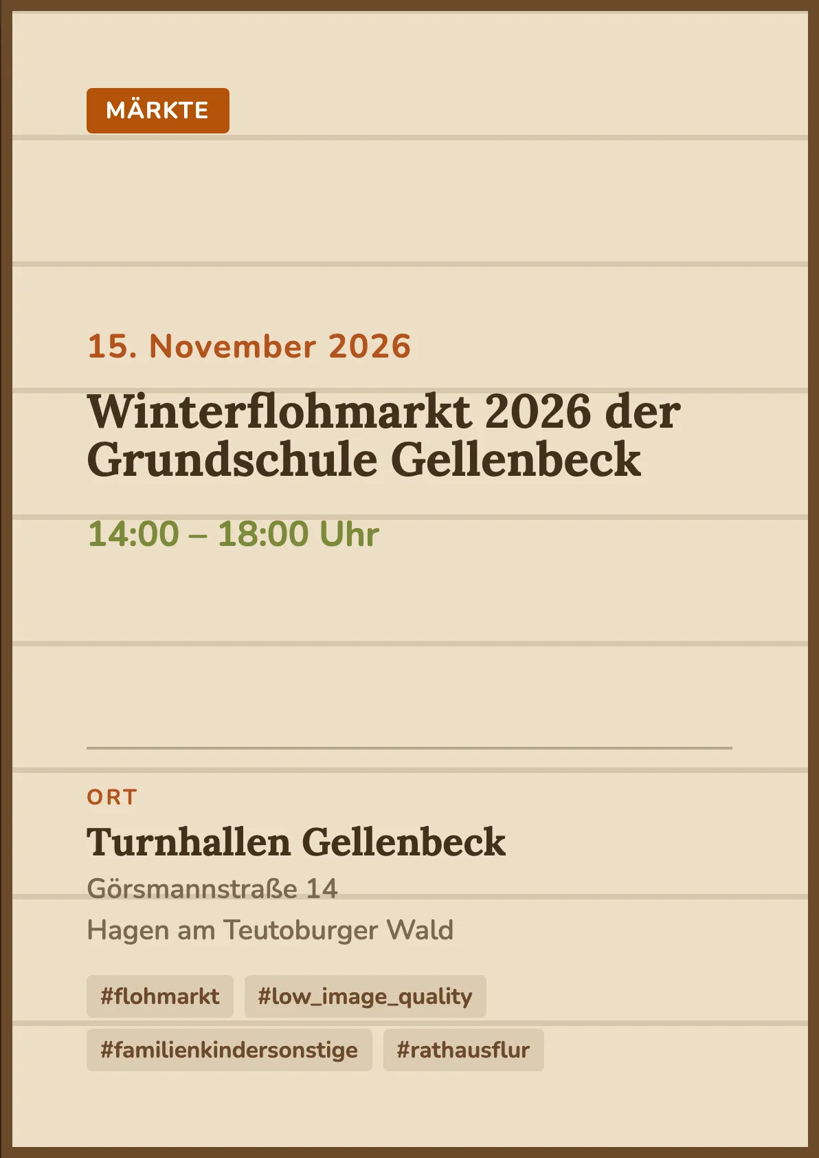 Veranstaltungsflyer