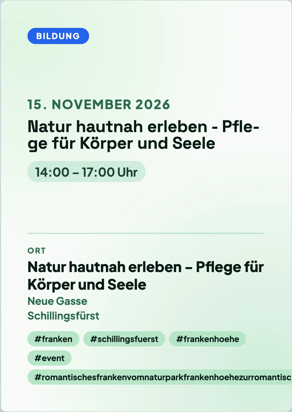 Veranstaltungsflyer