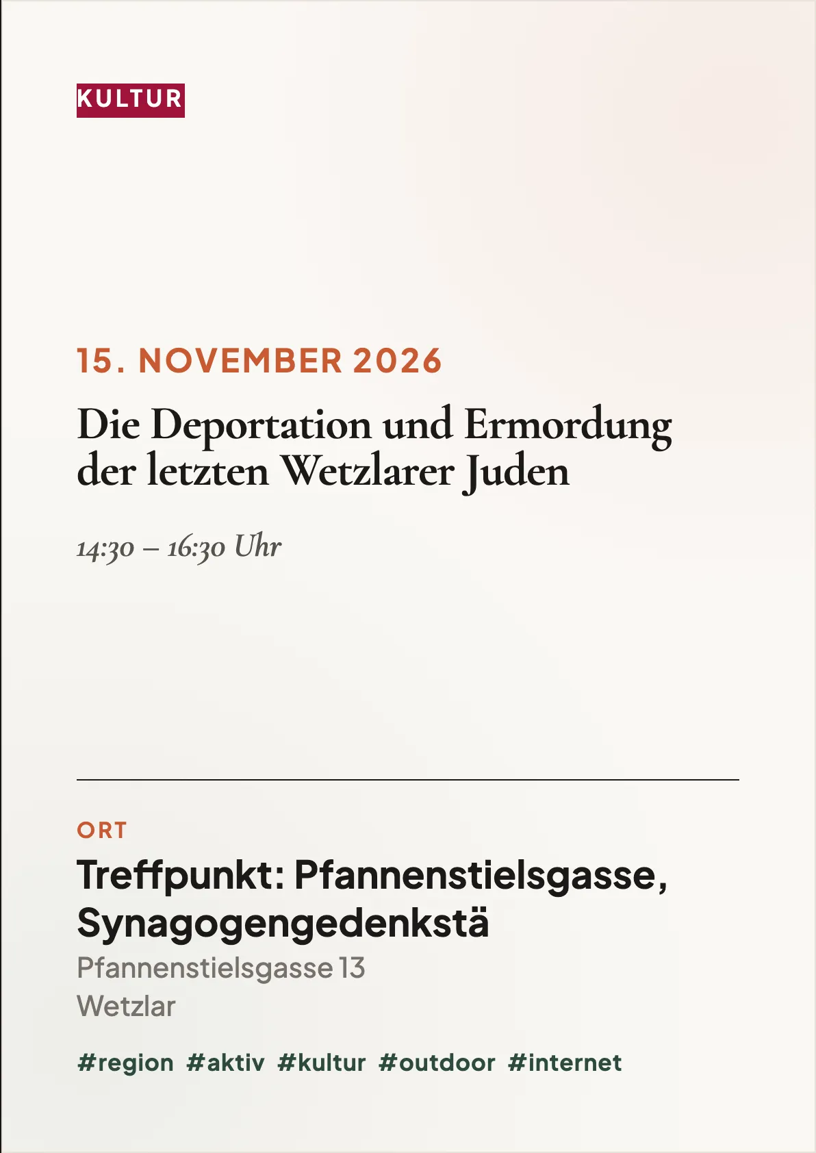 Veranstaltungsflyer