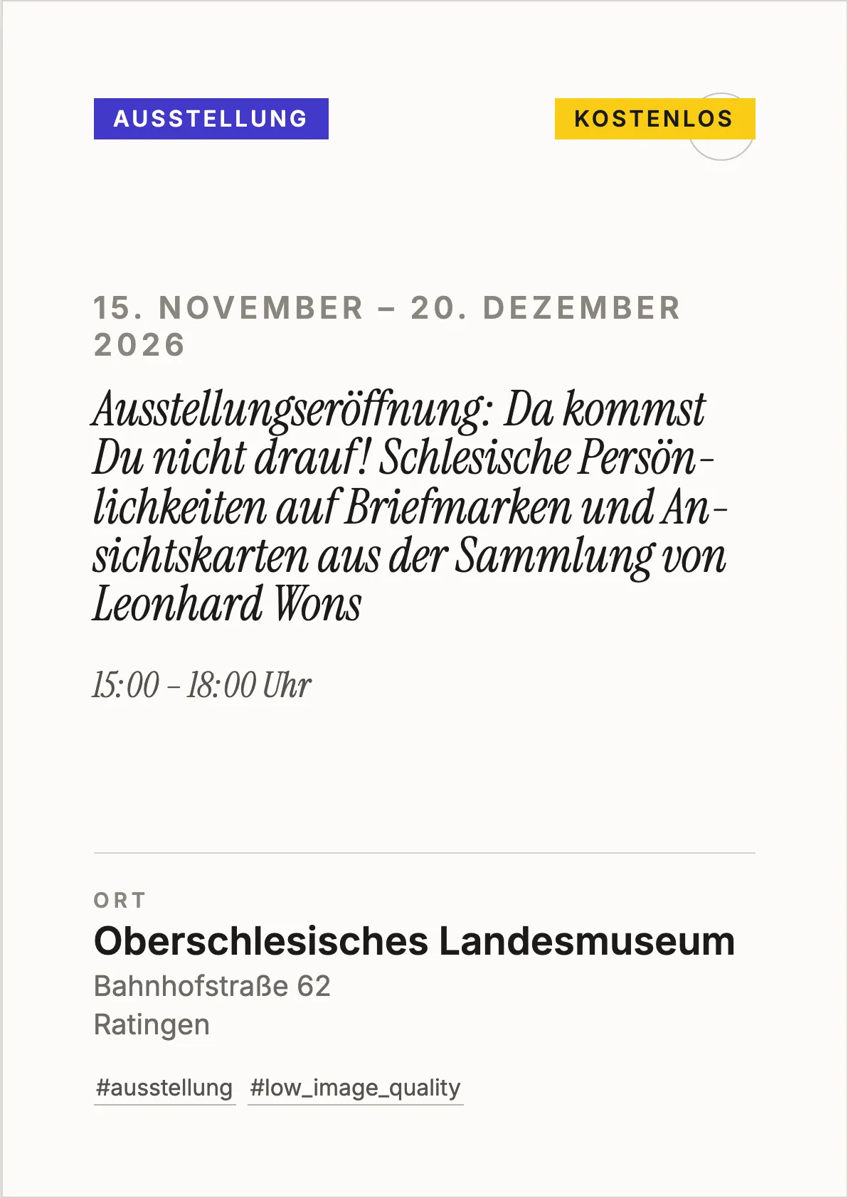 Veranstaltungsflyer
