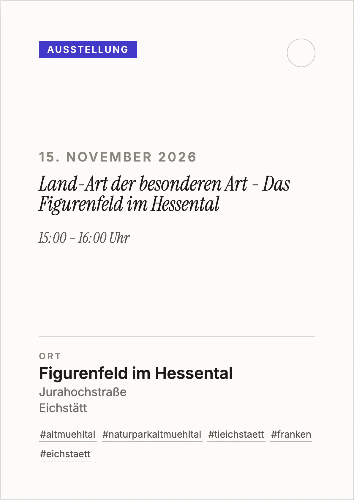 Veranstaltungsflyer