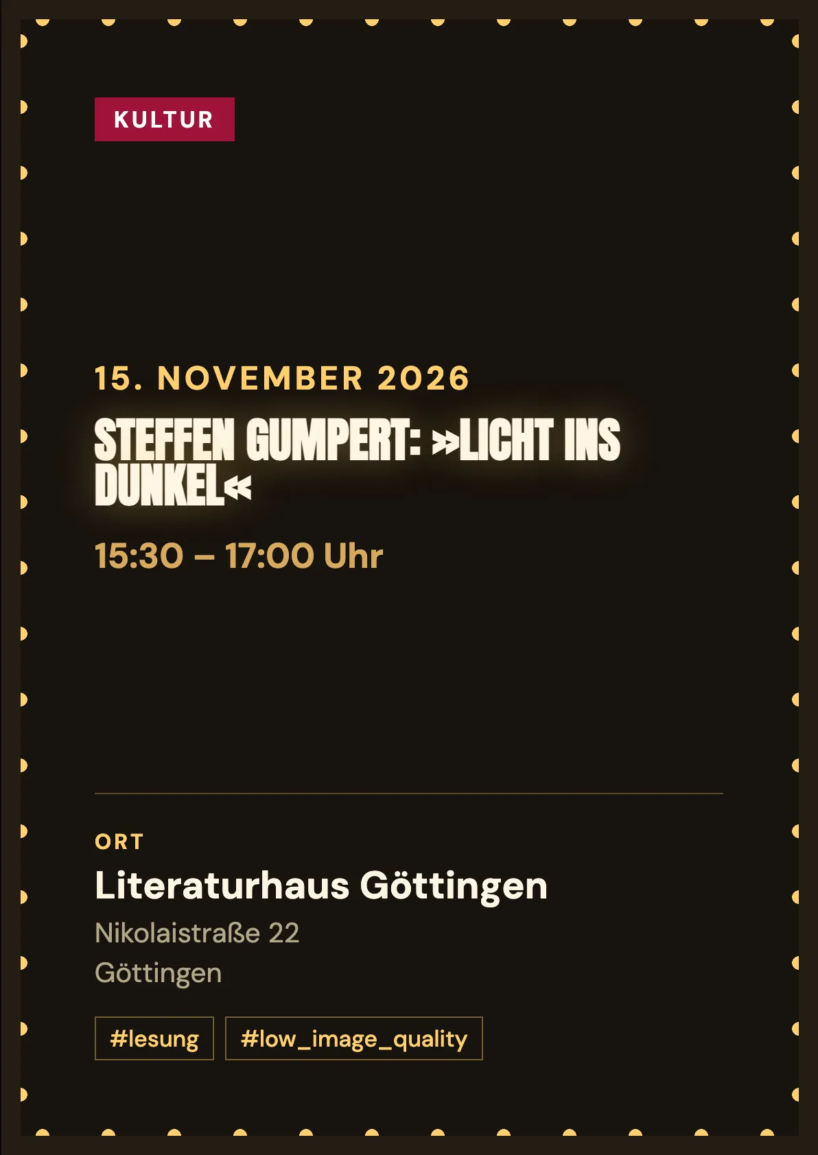 Veranstaltungsflyer