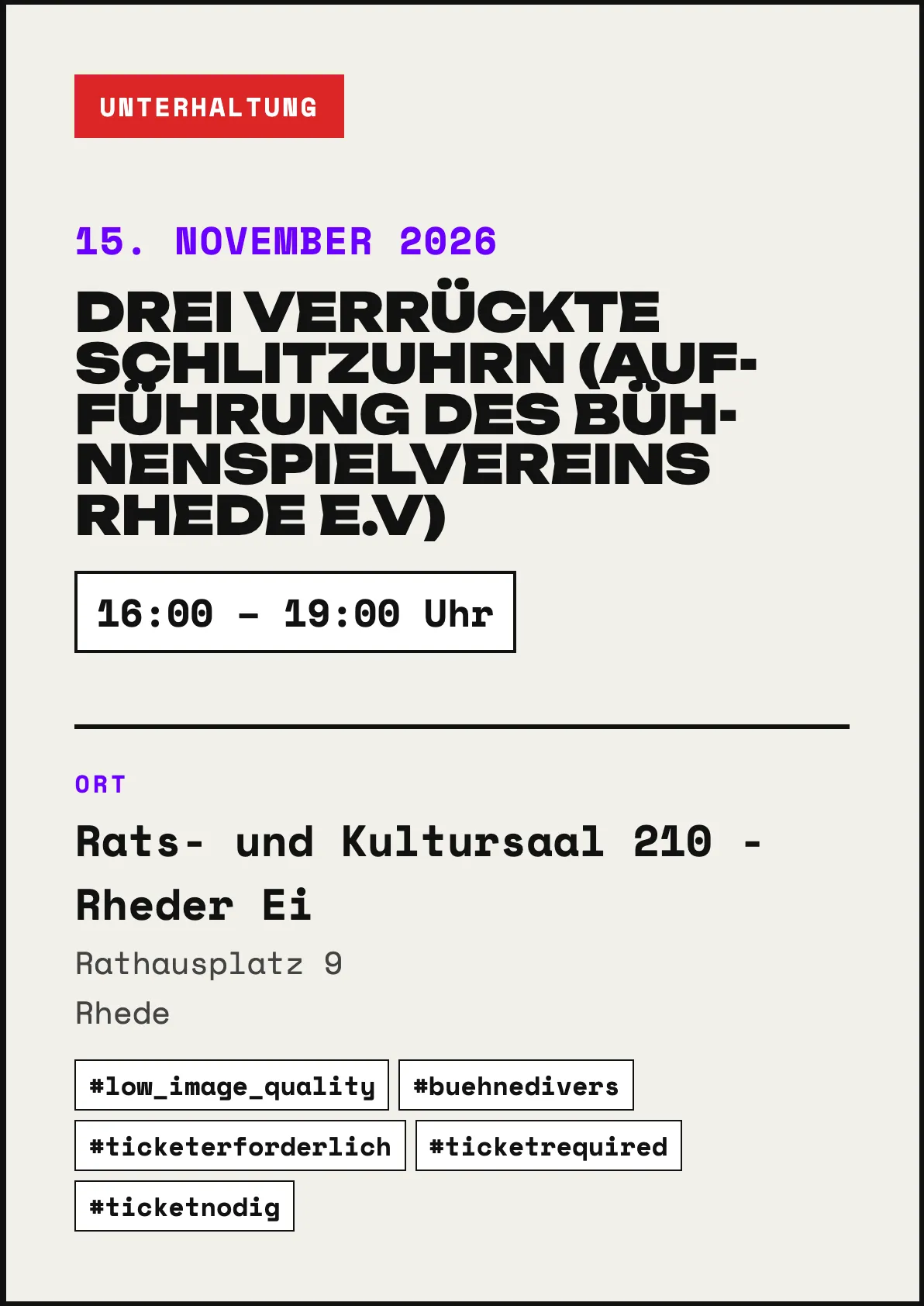 Veranstaltungsflyer
