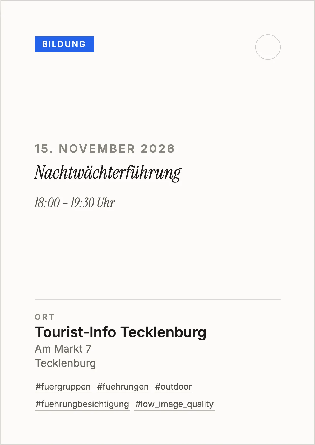 Veranstaltungsflyer
