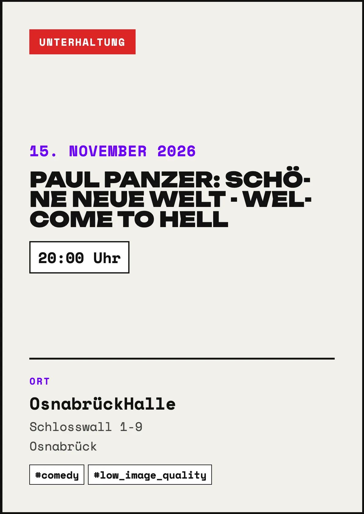 Veranstaltungsflyer