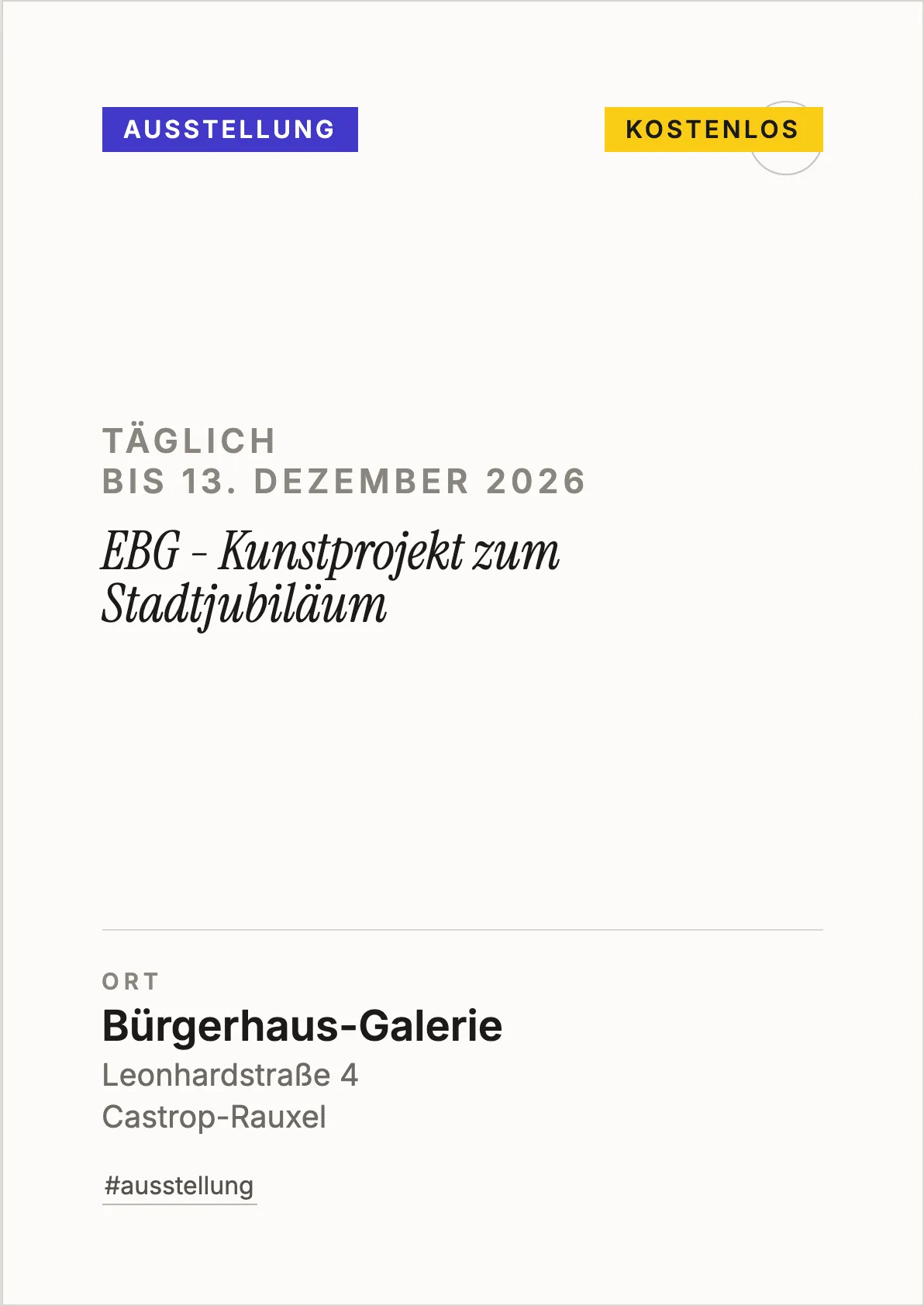 Veranstaltungsflyer