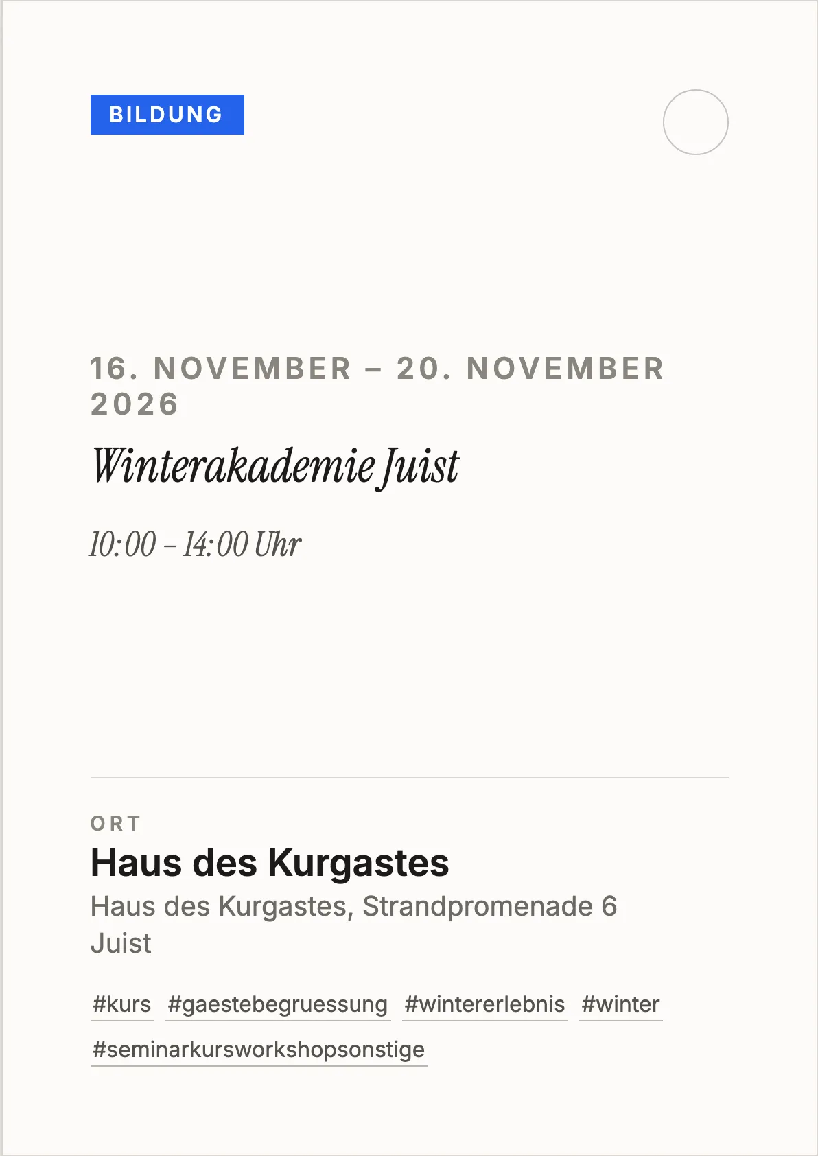 Veranstaltungsflyer