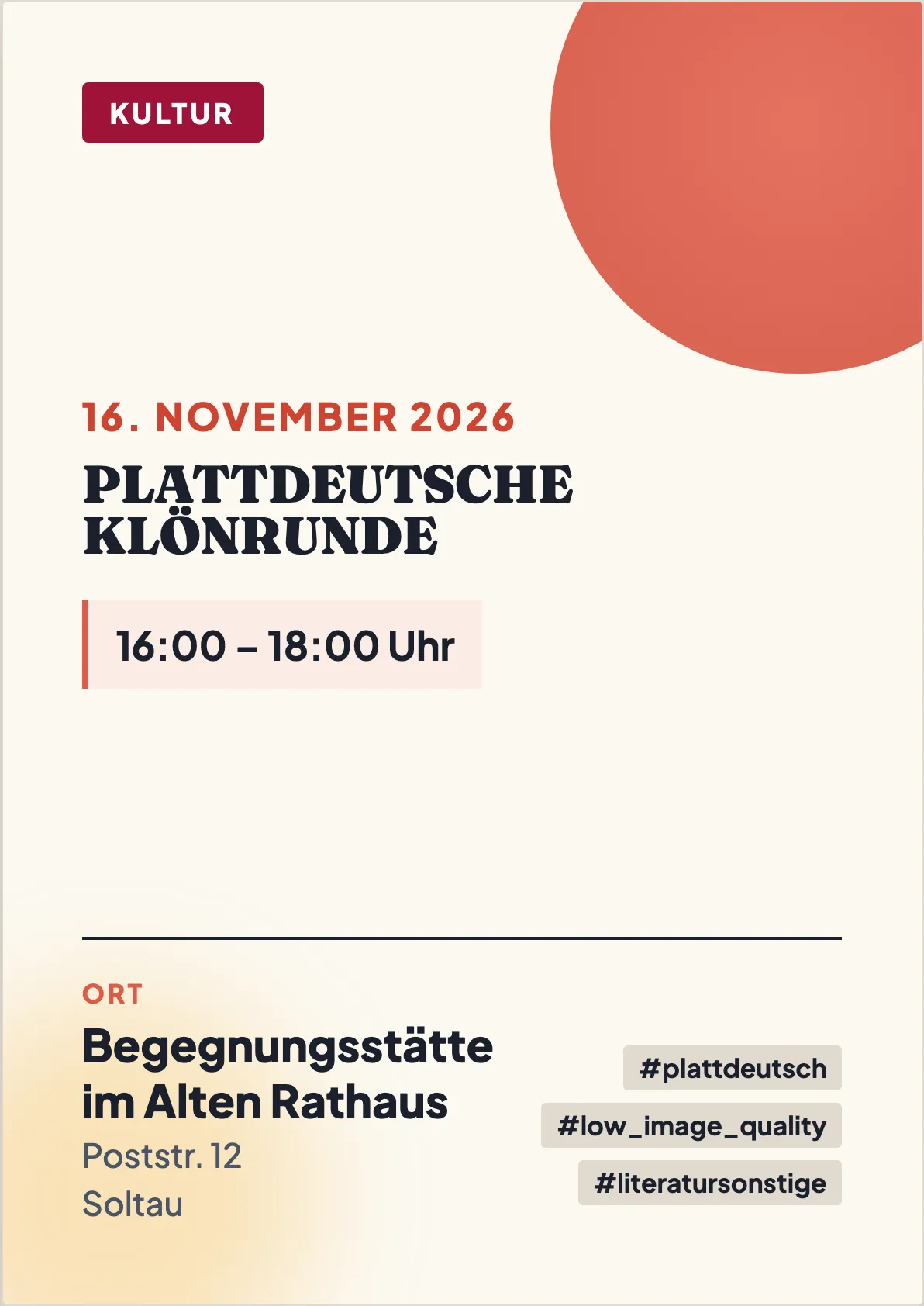 Veranstaltungsflyer