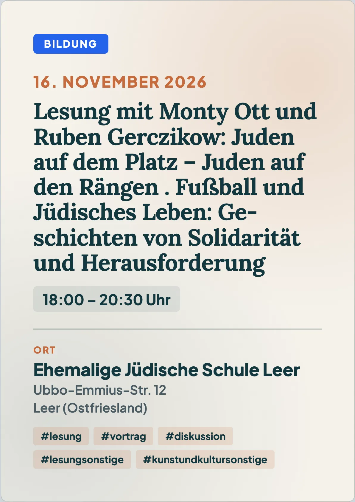 Veranstaltungsflyer