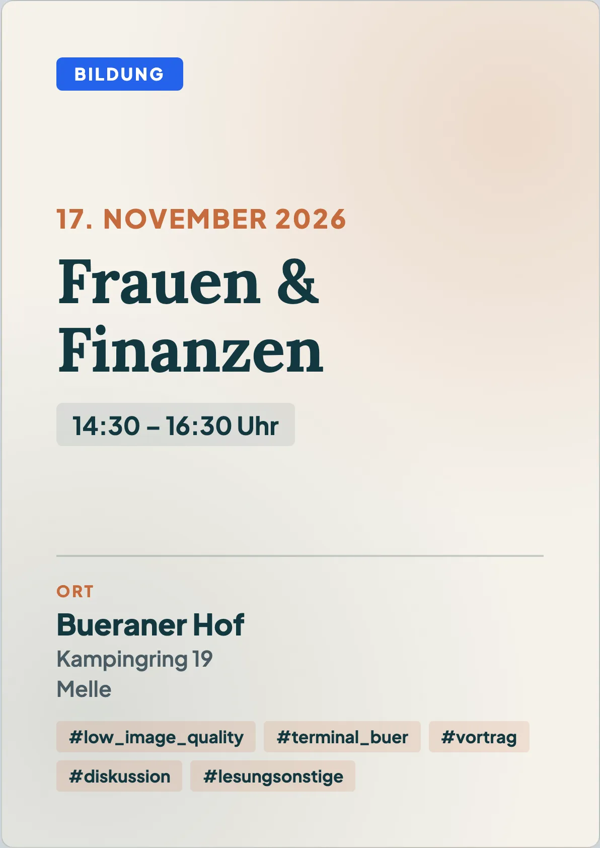 Veranstaltungsflyer