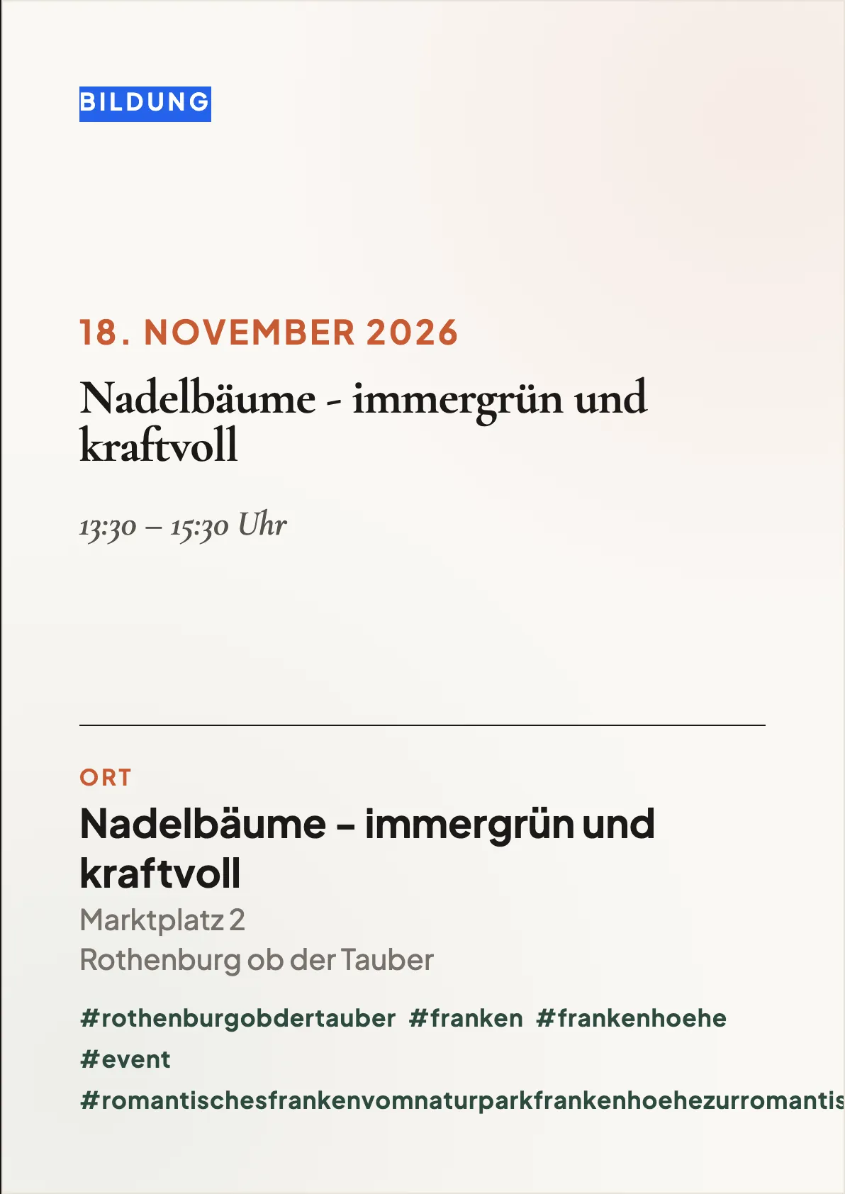 Veranstaltungsflyer