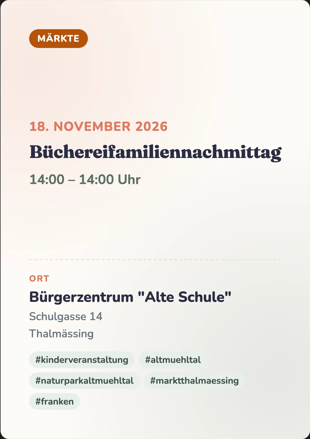 Veranstaltungsflyer