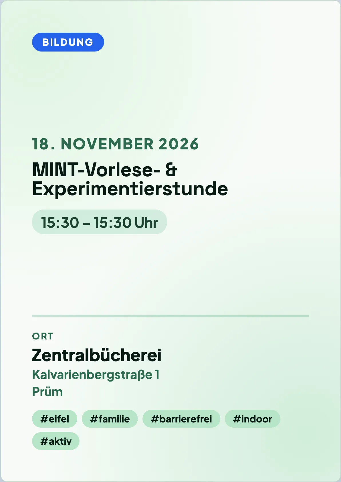 Veranstaltungsflyer
