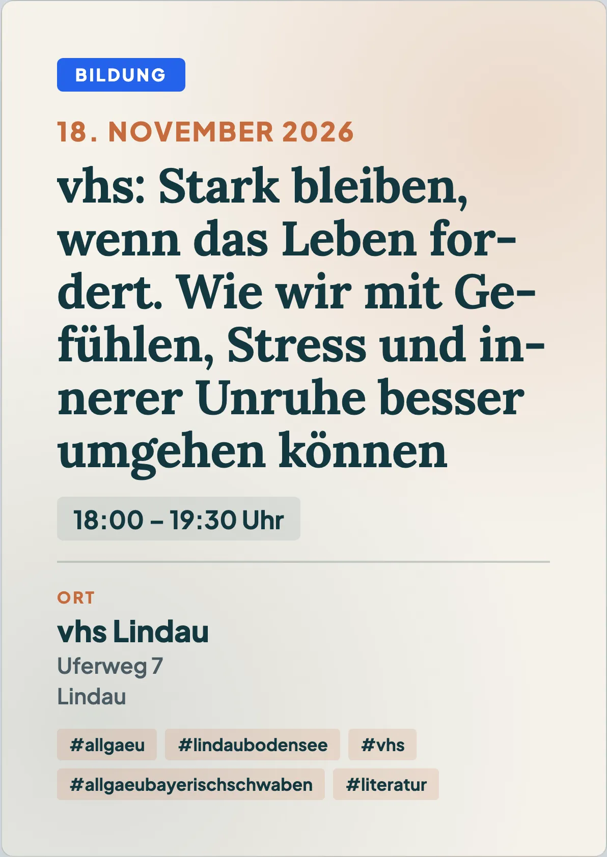 Veranstaltungsflyer