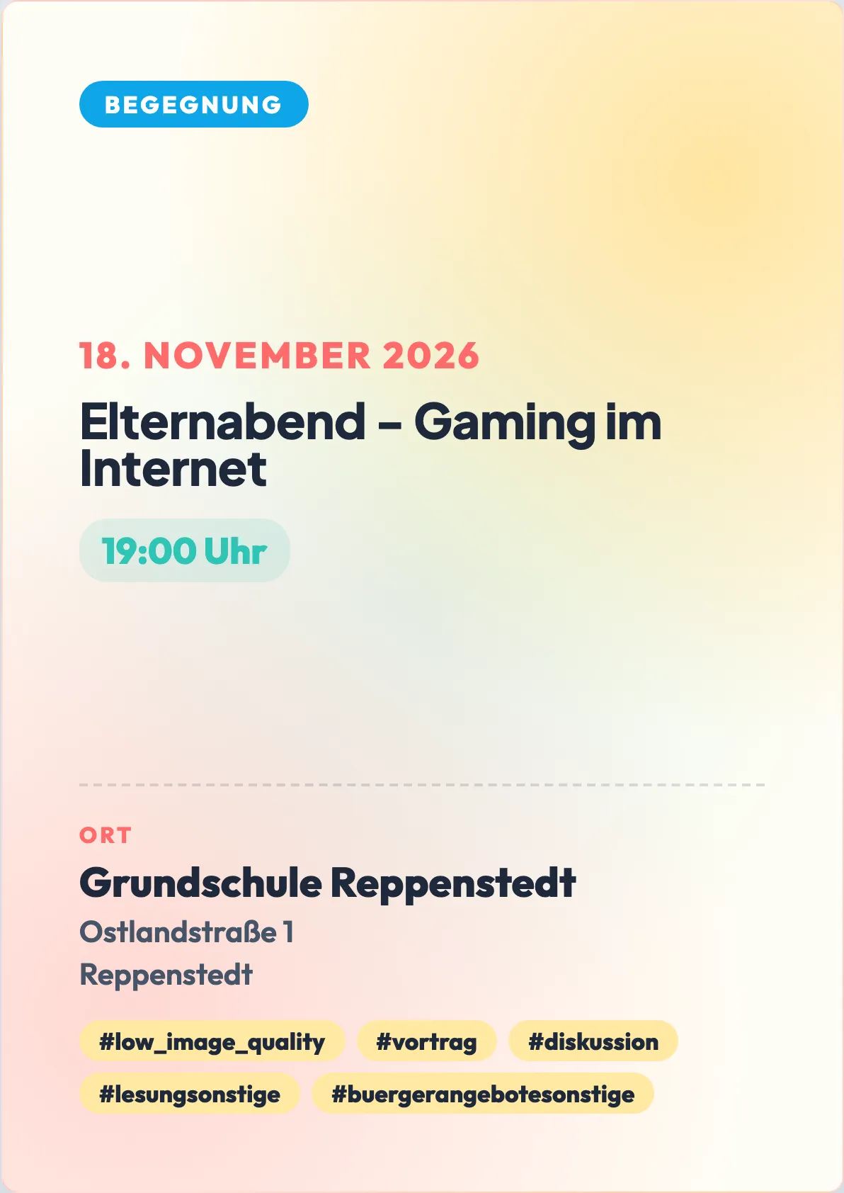 Veranstaltungsflyer