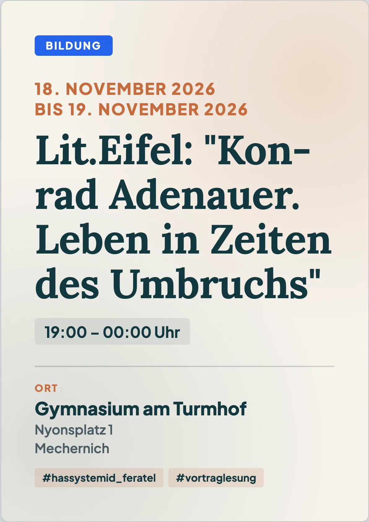 Veranstaltungsflyer