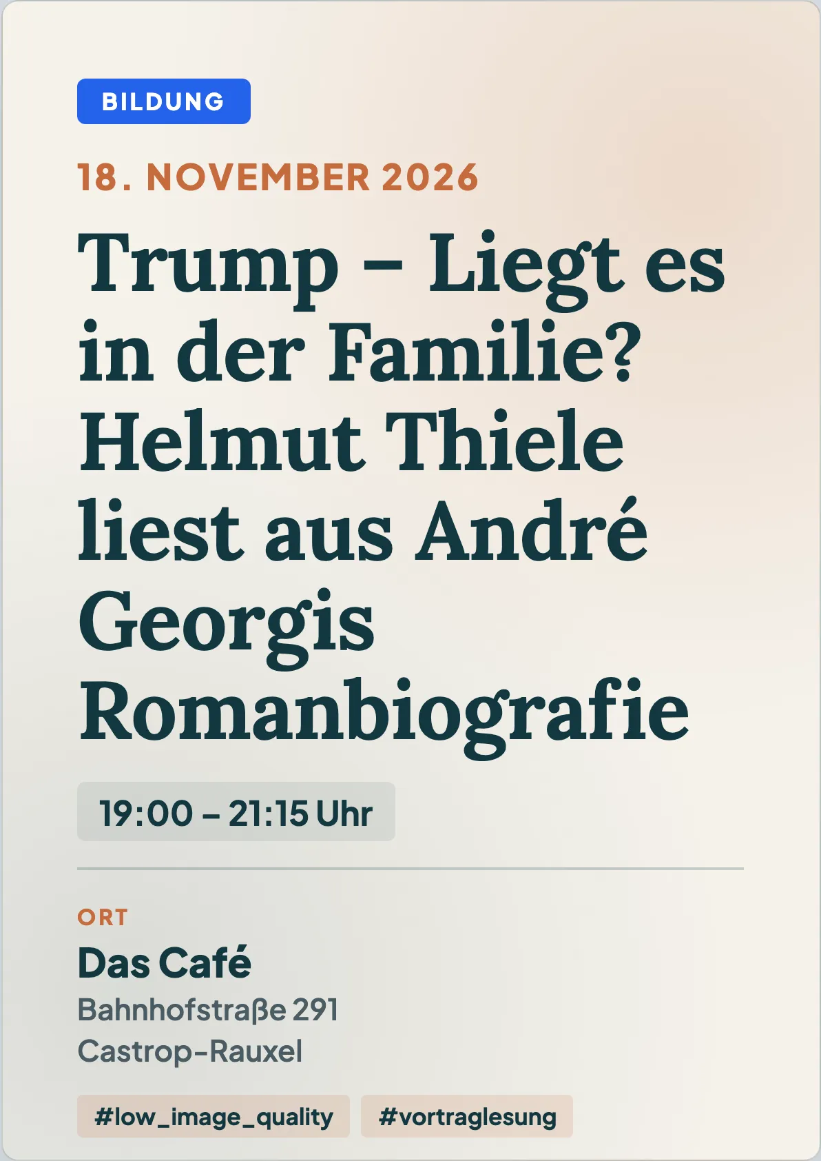 Veranstaltungsflyer