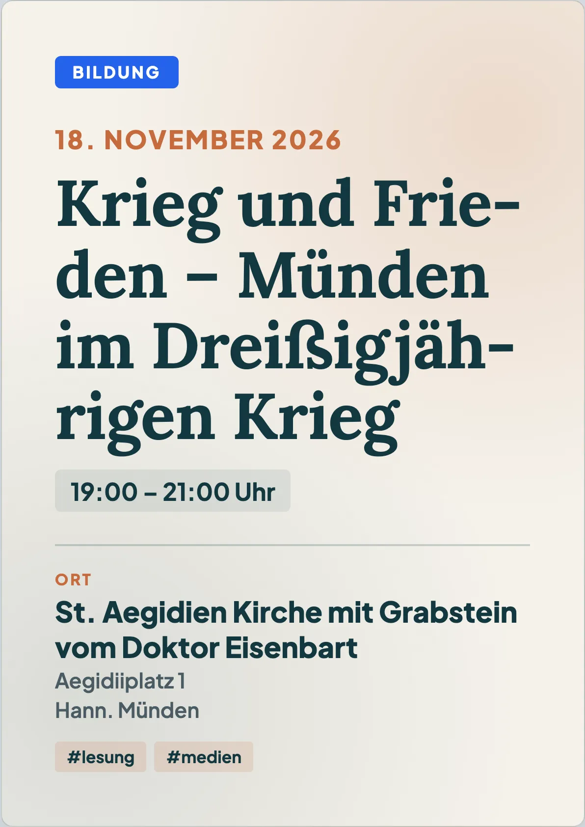 Veranstaltungsflyer