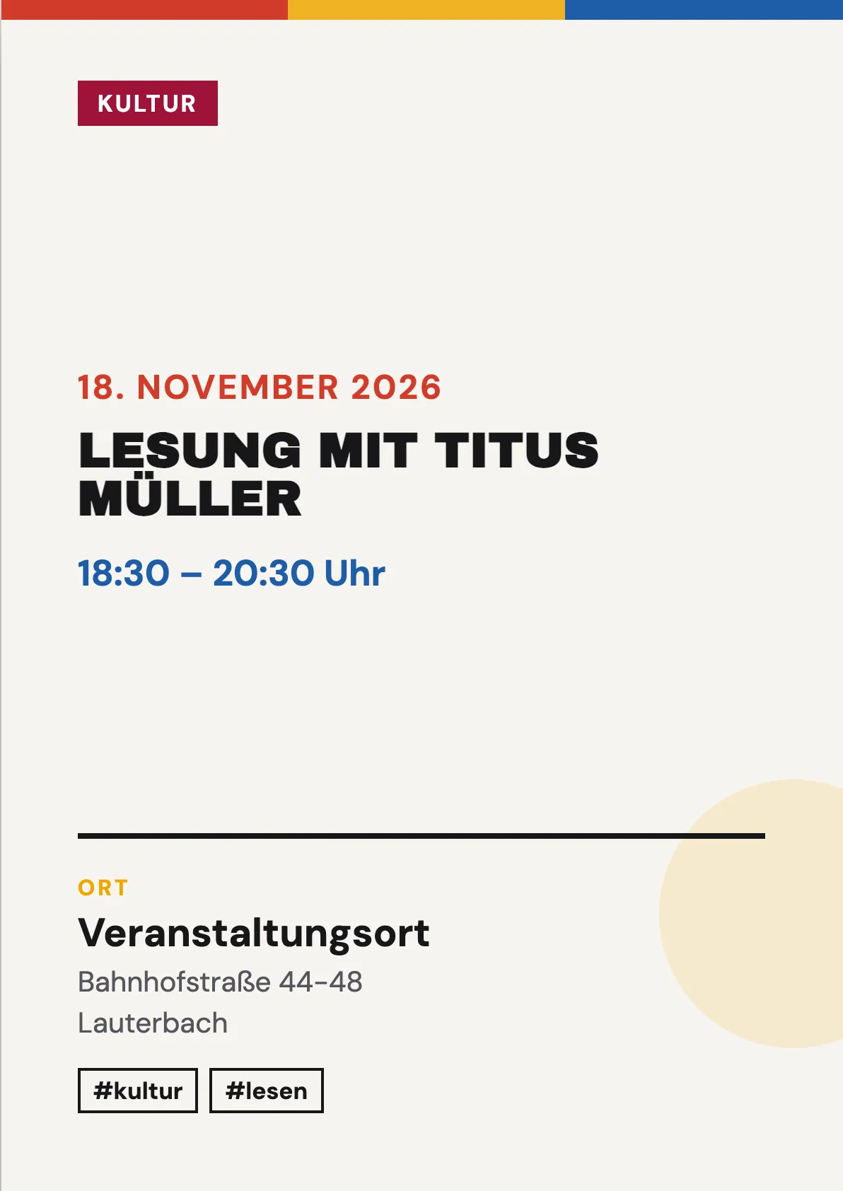 Veranstaltungsflyer