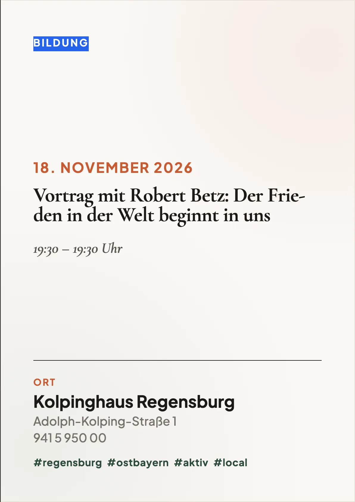 Veranstaltungsflyer
