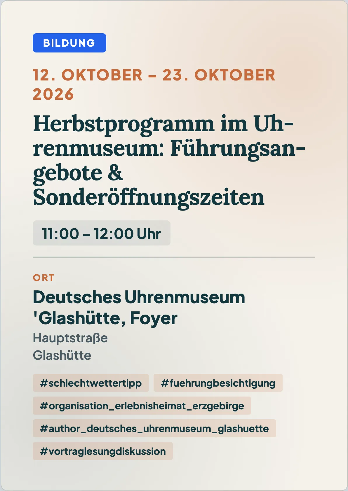 Veranstaltungsflyer