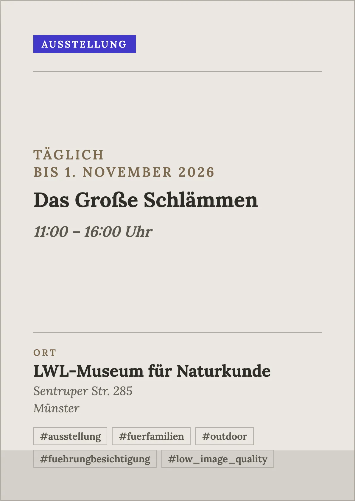 Veranstaltungsflyer