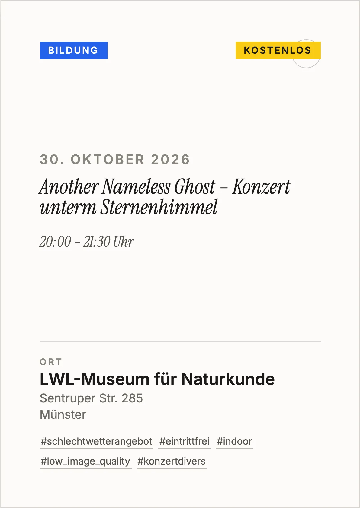 Veranstaltungsflyer