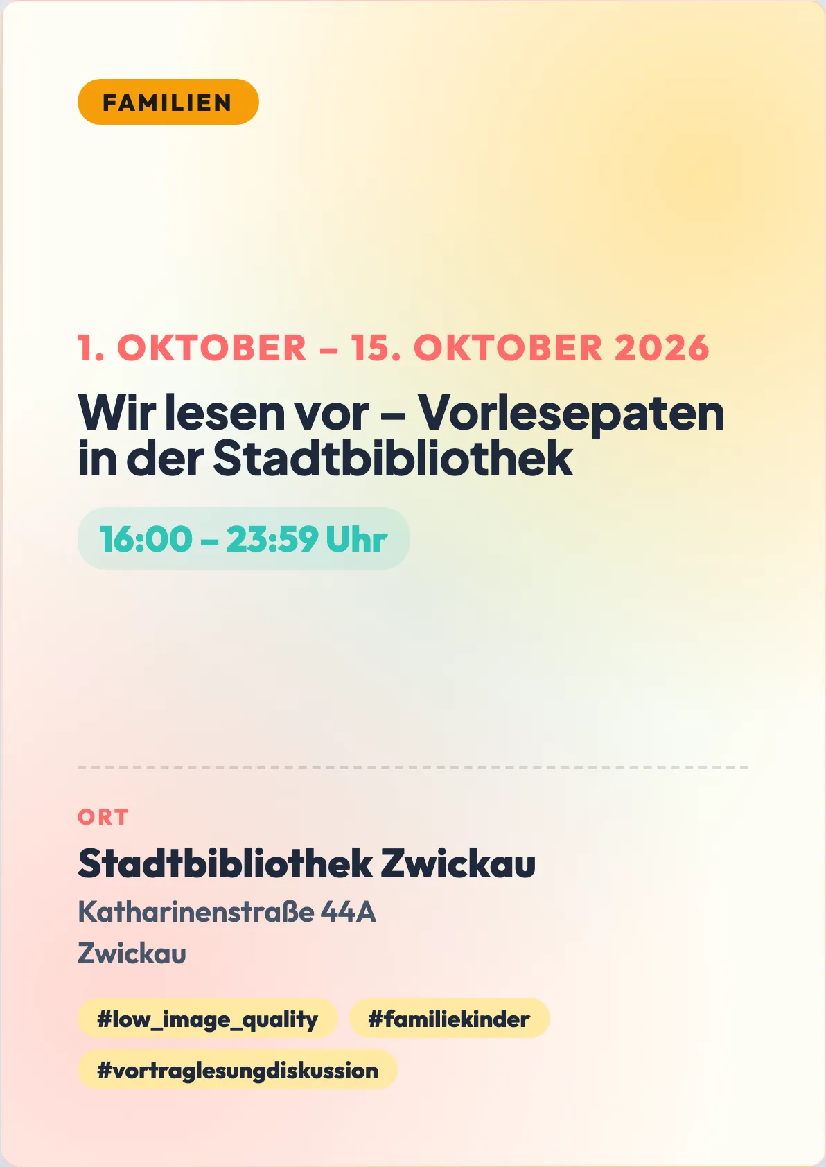 Veranstaltungsflyer