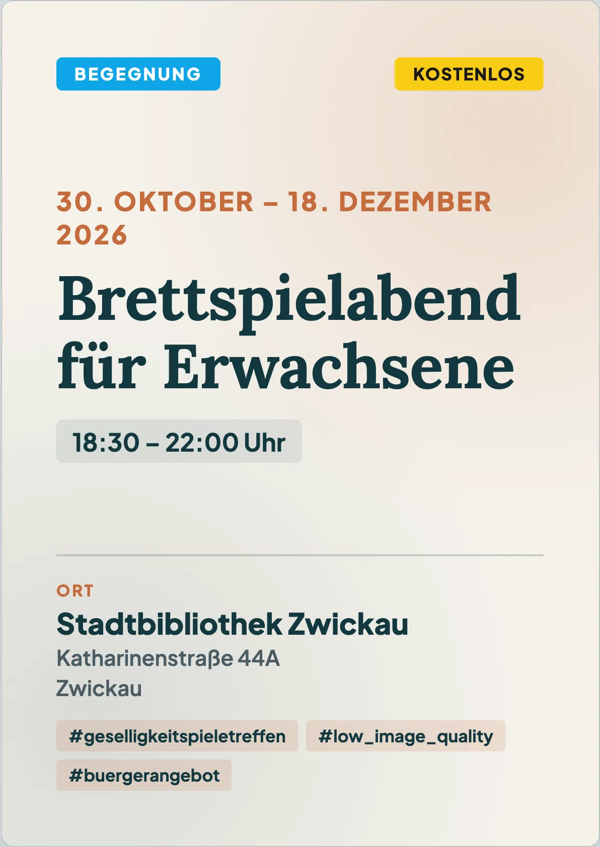 Veranstaltungsflyer
