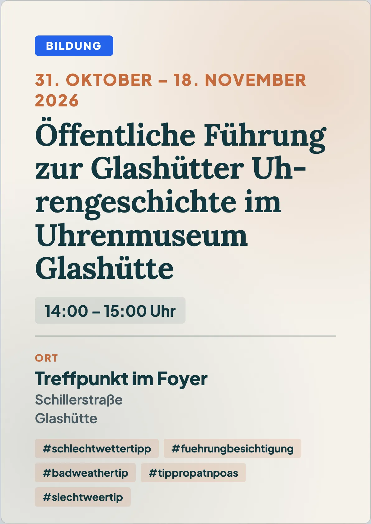Veranstaltungsflyer