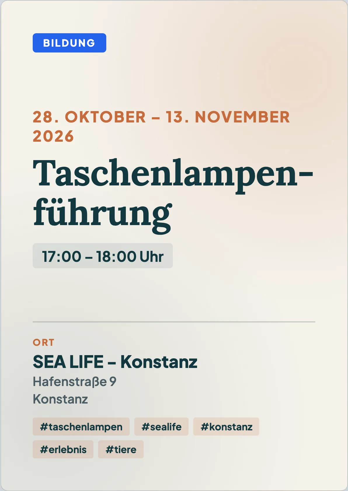 Veranstaltungsflyer