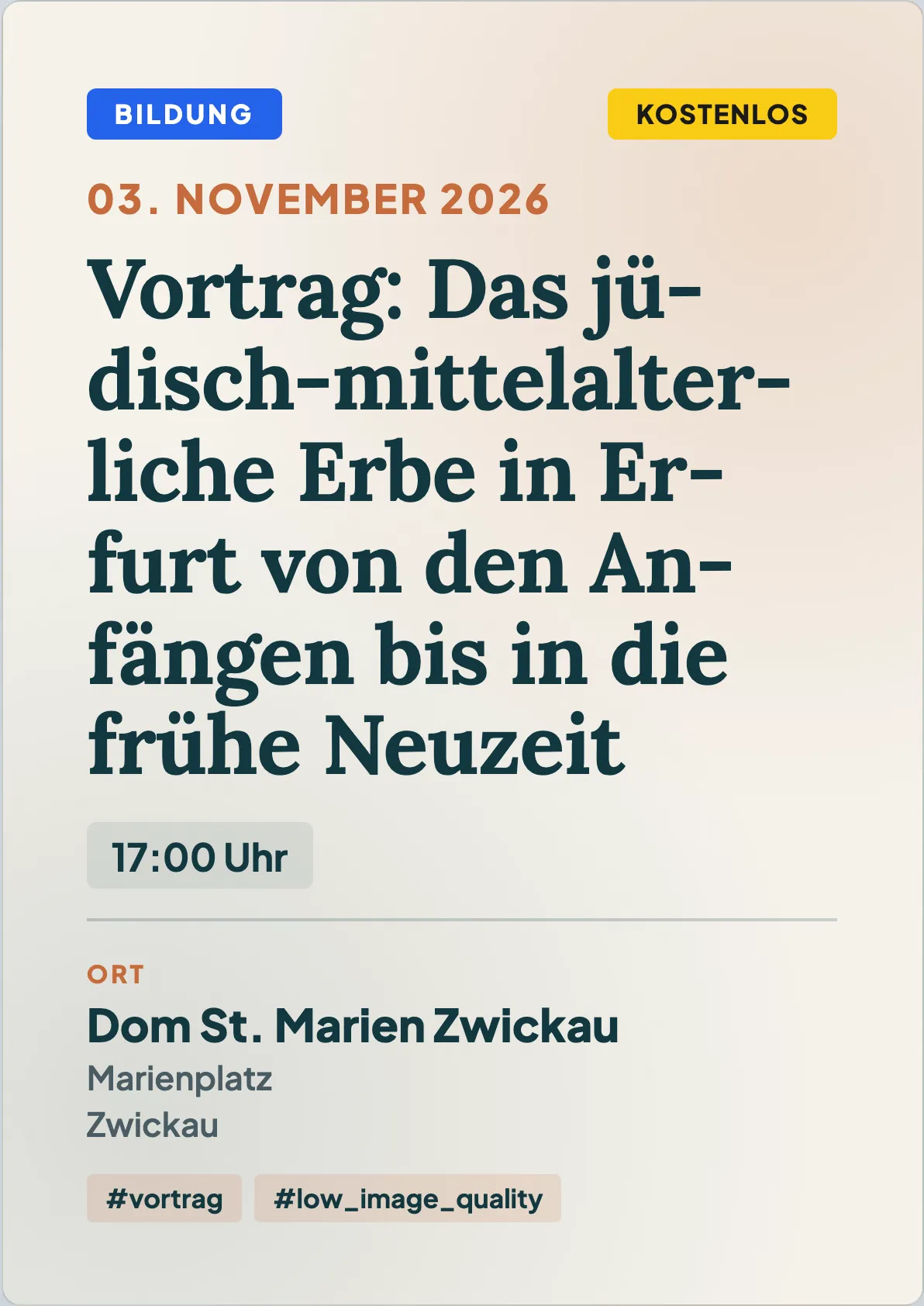 Veranstaltungsflyer