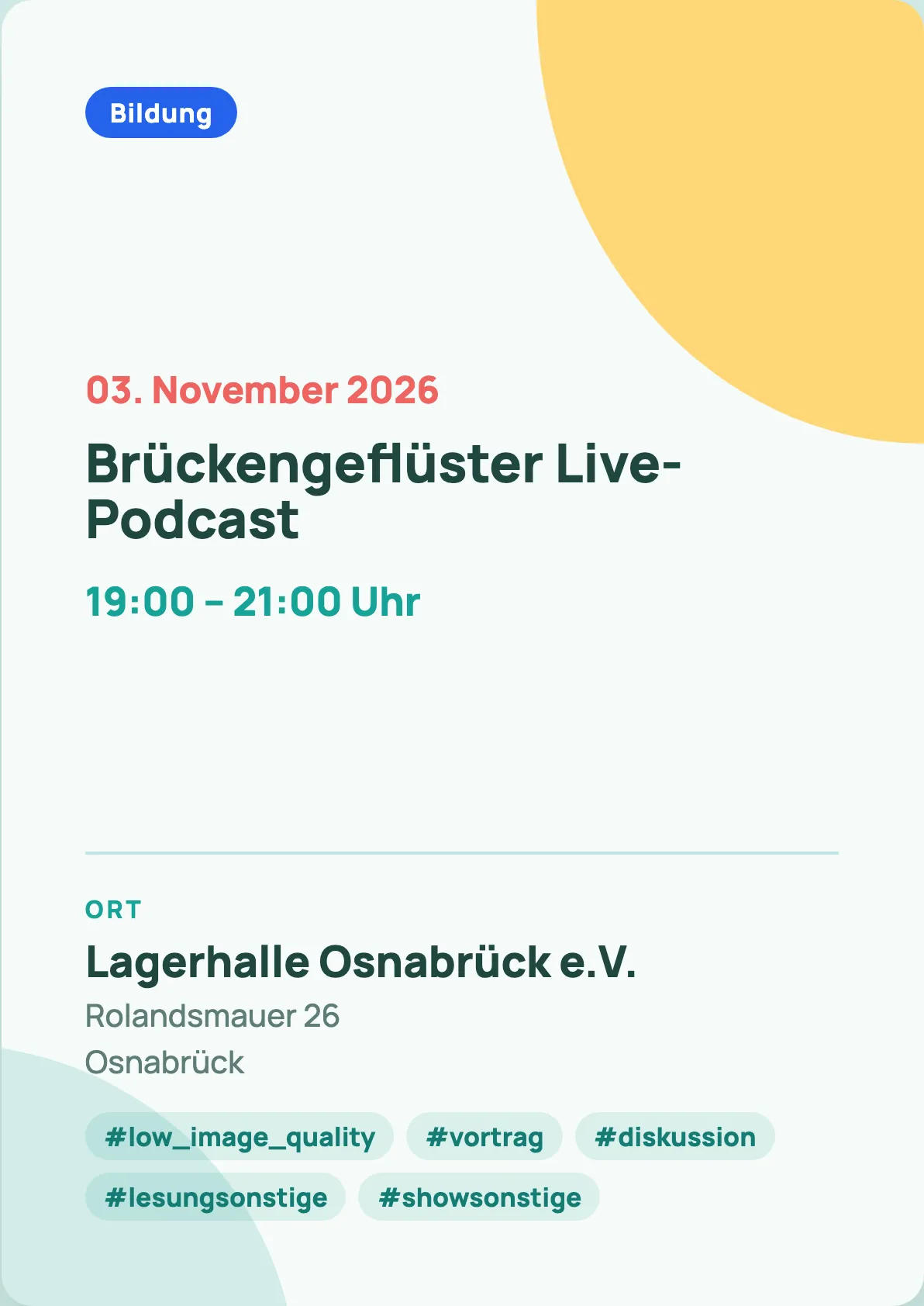 Veranstaltungsflyer