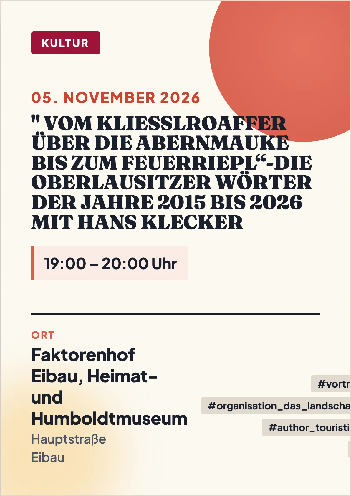 Veranstaltungsflyer