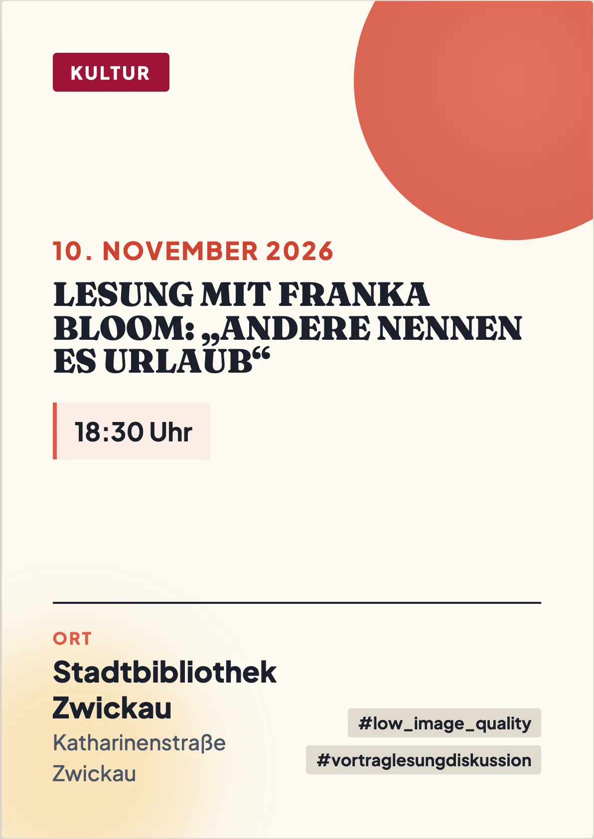 Veranstaltungsflyer