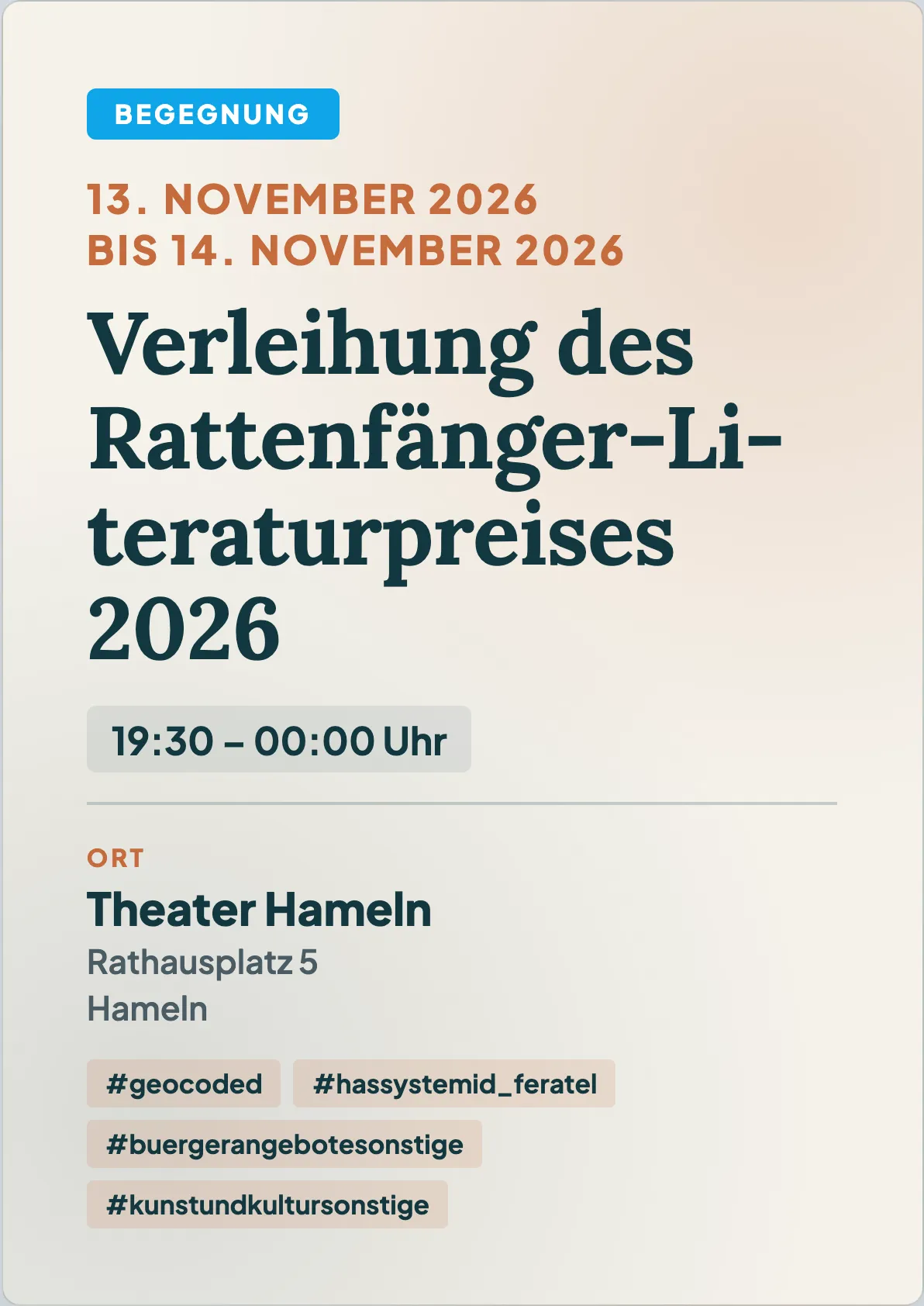 Veranstaltungsflyer