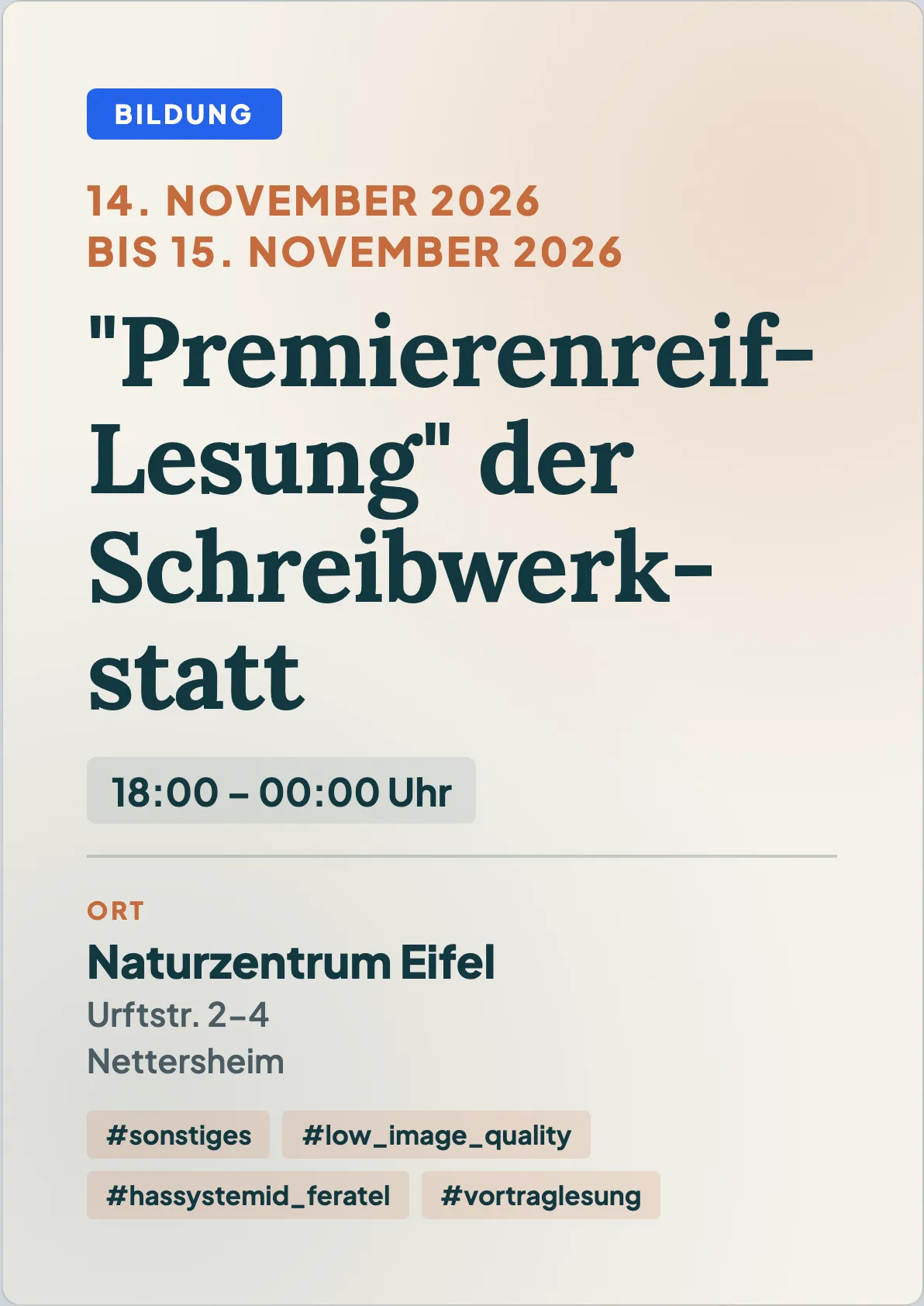 Veranstaltungsflyer