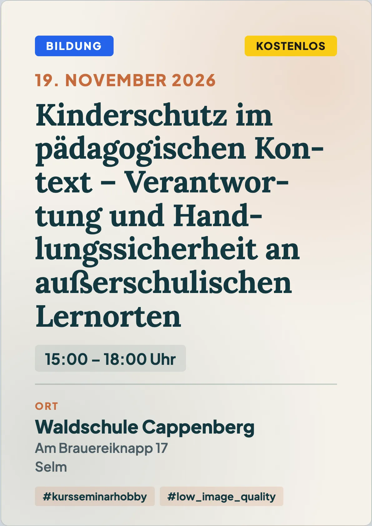 Veranstaltungsflyer